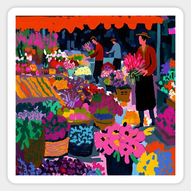 Flower market Sticker by RoseAesthetic